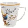 Кружка, 380 мл, фарфор F, белая, с желтым кантом, Лето, A. Vivaldi Carmani