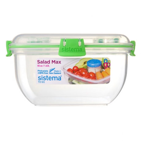 Контейнер для салата с разделителями и приборами TO GO, 1,63 л. синий