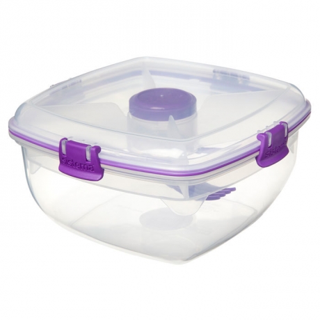 Контейнер для салата с разделителями и приборами TO GO, 1,63 л. синий