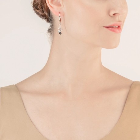 Пусеты Black-Crystal