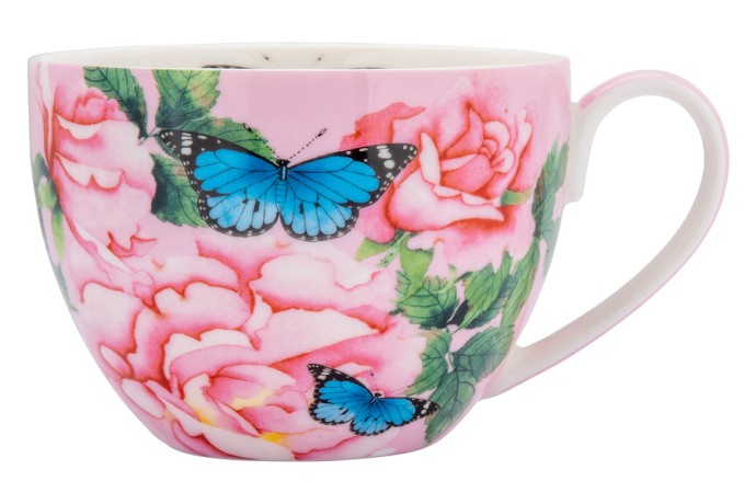 Чашка с блюдцем Розы, 0,4 л. Maxwell & Williams