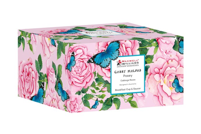 Чашка с блюдцем Розы, 0,4 л. Maxwell & Williams