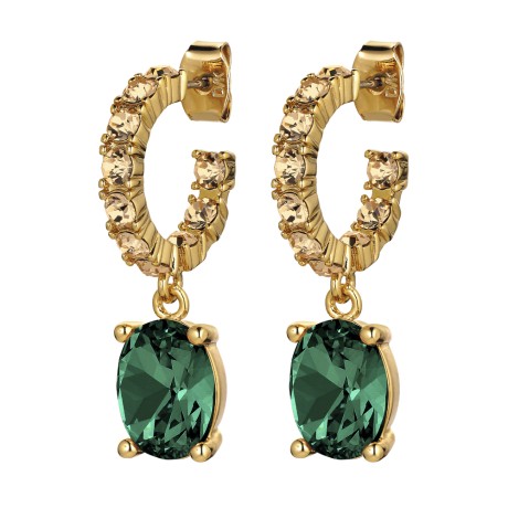 Серьги BARBARA SG EMERALD GREEN /GOLDEN