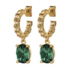 Серьги BARBARA SG EMERALD GREEN /GOLDEN