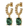 Серьги BARBARA SG EMERALD GREEN /GOLDEN