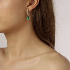 Серьги BARBARA SG EMERALD GREEN /GOLDEN