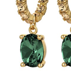 Серьги BARBARA SG EMERALD GREEN /GOLDEN