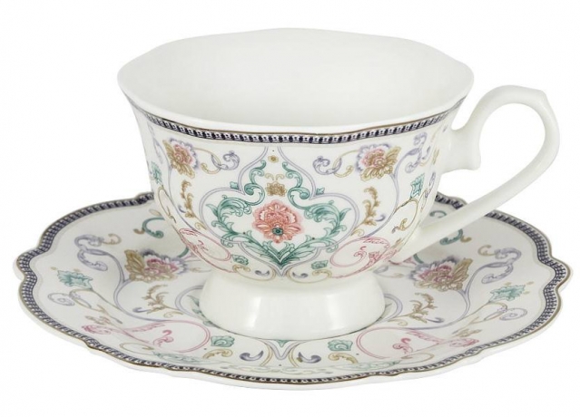 Чашка с блюдцем Узор, 200 мл. Primavera