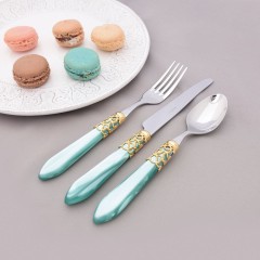 Набор из 24 столовых приборов MELODIA (хром - слоновая кость - золото) в упаковке Compact (12) MLDAM-C6050