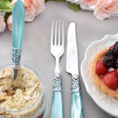 Набор из 24 столовых приборов MELODIA (хром - слоновая кость - золото) в упаковке Compact (12) MLDAM-C6050