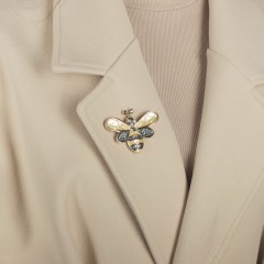 Брошь Пчела XZ1266.2 BW/G Shadore