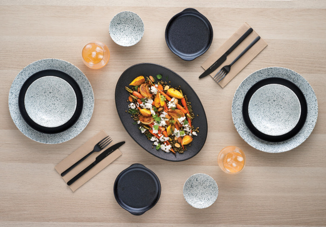 Салатник малый Икра, 15,5 см. пепельный Maxwell & Williams