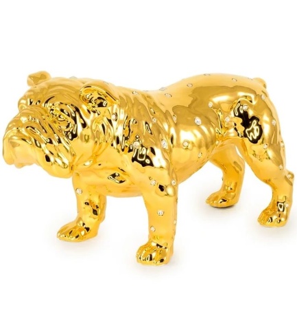 Статуэтка собака, 49х20х26 см. GIARDINO, керамика, swarovski