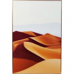 Картина в рамке Desert Dunes, коллекция &quot;Дюны пустыни&quot;, ручная работа 120*80*3, Бумага, Стекло, МДФ, Алюминий, Коричневый