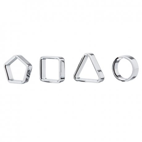 Кольца для салфеток Geo 4 шт. хром, Umbra