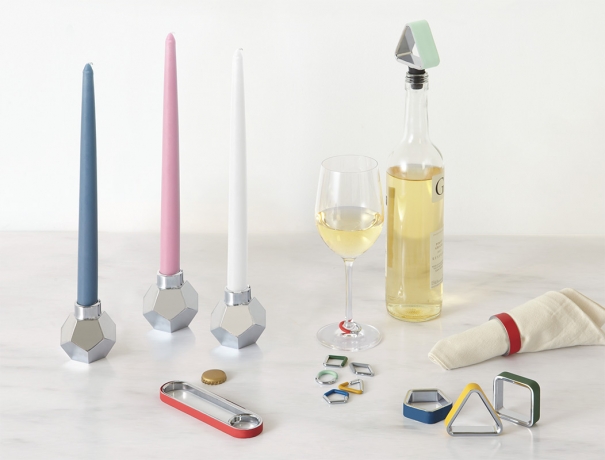 Кольца для салфеток Geo 4 шт. хром, Umbra