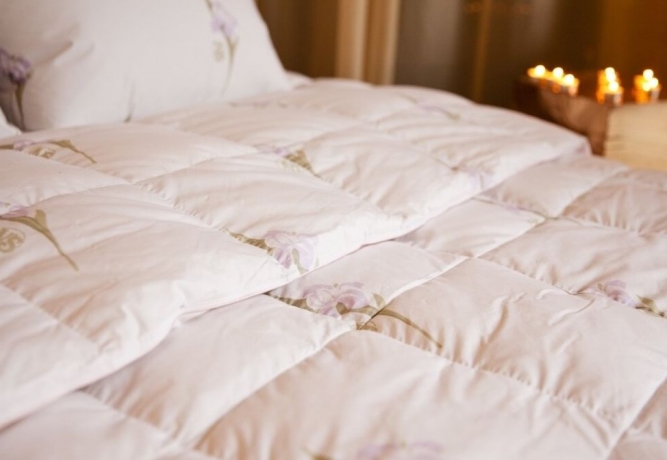 Подушка средняя из элитного гусиного пуха "Царственный Ирис", 50х68 см. Natures