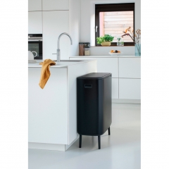 Мусорный бак Touch Bin Bo Hi (2 х 30 л), Черный матовый Brabantia