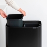 Мусорный бак Touch Bin Bo Hi (2 х 30 л), Черный матовый Brabantia