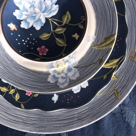 Тарелка, 26 см. Midnight Pinstripe Laura Ashley