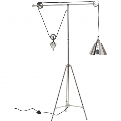 Торшер Paranco, коллекция "Удочка" 95*150*45, Латунь, Алюминий, Сталь, Серебряный