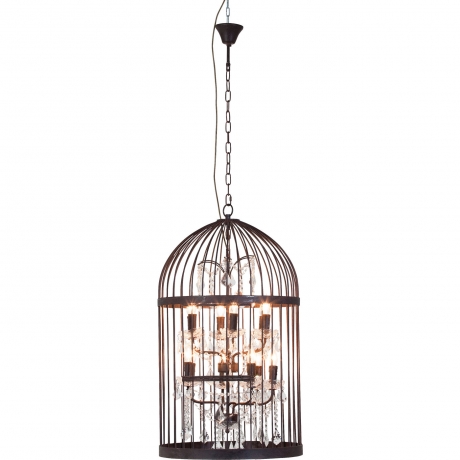 Люстра Cage Chandelier, коллекция "Люстра-Клетка" 56*96*56, Сталь, Стекло, Черный