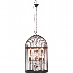 Люстра Cage Chandelier, коллекция "Люстра-Клетка" 56*96*56, Сталь, Стекло, Черный