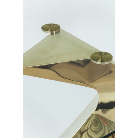 Стол Gloria, коллекция "Глория" 200*75*100, Сталь, Стекло, Бесцветный, Золотой