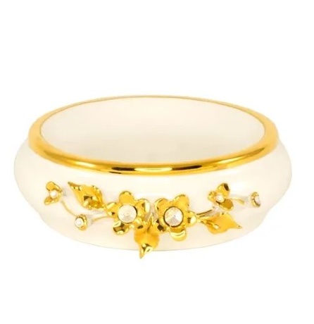 Блюдце для украшений, 13,5х4,5 см. EMOZIONI, керамика, swarovski