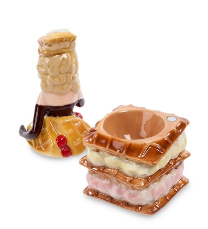 CMS-57/ 5 Подставка для яйца с солонкой "Леди" (Pavone)