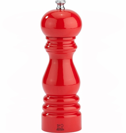 Мельница для перца 18 см, красный лак, дерево, Paris Peugeot