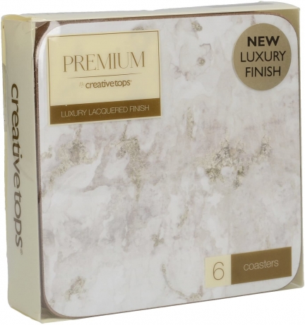 Набор из 6 подставок, 10x10см. Grey Marble Kitchen Craft