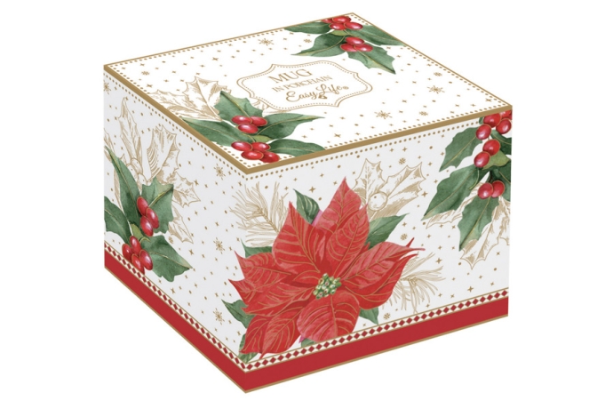 Кружка Пуансеттия и ягоды, 0,35 л. Easy Life