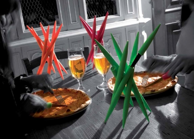 Набор столовых ножей для мяса, оранжевый LegnoArt