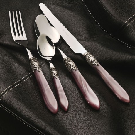 Набор из 24 столовых приборов OXFORD (хром - серый - состаренное серебро) в упаковке Window box Bugatti