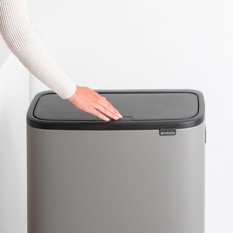 Мусорный бак Touch Bin Bo Hi (2 х 30 л), Минерально-серый Brabantia