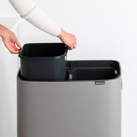 Мусорный бак Touch Bin Bo Hi (2 х 30 л), Минерально-серый Brabantia
