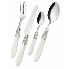 Набор из 24 столовых приборов MELODIA (хром - белый - хром) в упаковке Window box Bugatti