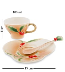 FM-40/ 3 Чайный набор "Пташка на падубе" на 2 персоны (Pavone)