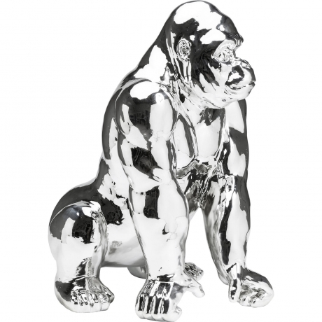 Статуэтка Gorilla, коллекция "Горилла" 46*57*38, Полирезин, Серебряный