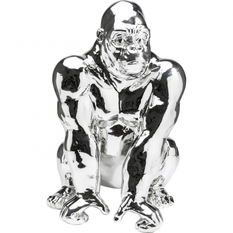 Статуэтка Gorilla, коллекция "Горилла" 46*57*38, Полирезин, Серебряный
