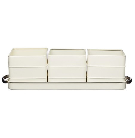 Набор горшков для растений LIVING NOSTALGIA (3 горшка, поддон) Kitchen Craft