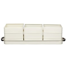 Набор горшков для растений LIVING NOSTALGIA (3 горшка, поддон) Kitchen Craft