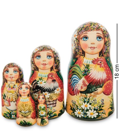МР-16/ 7-B Матрешка 5м "Мария с петухом"