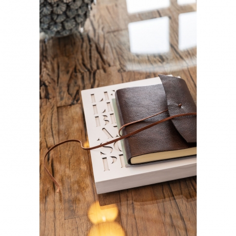 Стол Rustico, коллекция "Рустик" 200*76*90, Шпон, Стекло, Нержавеющая сталь, Коричневый