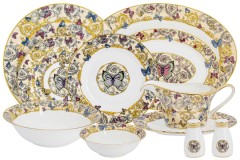 Обеденный сервиз Бабочки, 6 персон, 27 пр. Royal Crown