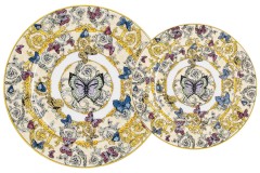 Обеденный сервиз Бабочки, 6 персон, 27 пр. Royal Crown