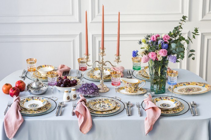 Обеденный сервиз Бабочки, 6 персон, 27 пр. Royal Crown