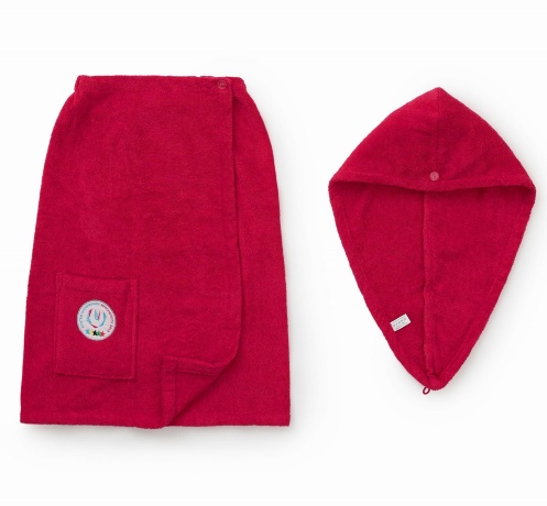 Набор для сауны Universiade Logo Krasnoyarsk 2019, фуксия