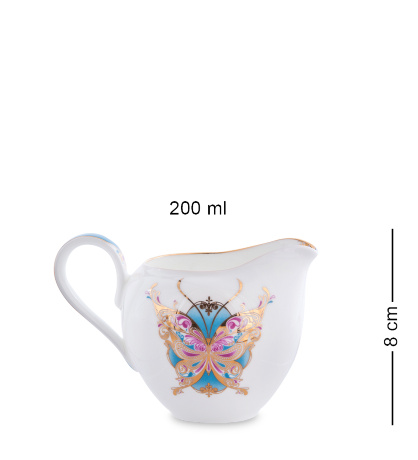 JK- 99 Чайный сервиз 22 пр. на 6 перс. "Песня Мотылька" (Canzone Falena Pavone)